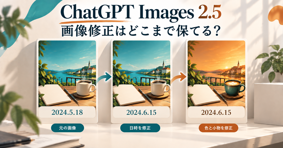 ChatGPT Images 2.5で画像の一部だけを直すことを表したイメージ
